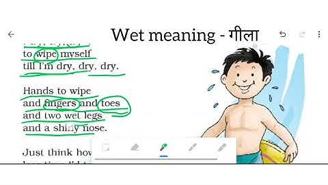 Class 1 English unit-2 chapter 3-After a bath