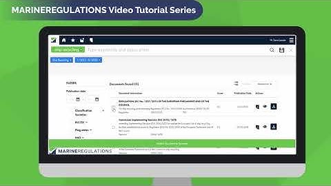 MARINEREGULATIONS - Learn how to save regulatory documents and create reports