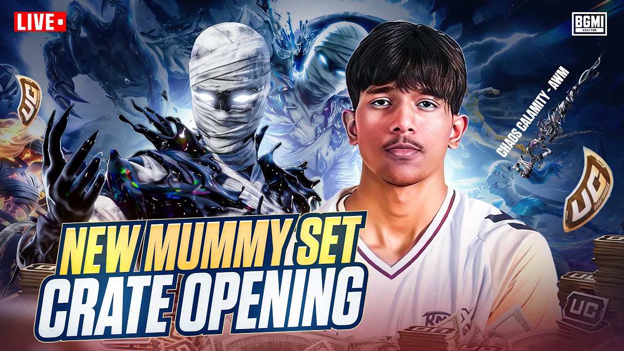 NEW MUMMY SET CRATE OPENING | 50 SOLO KILL GAMEPLAY |  WMAX BGMI LIVE 🔴
