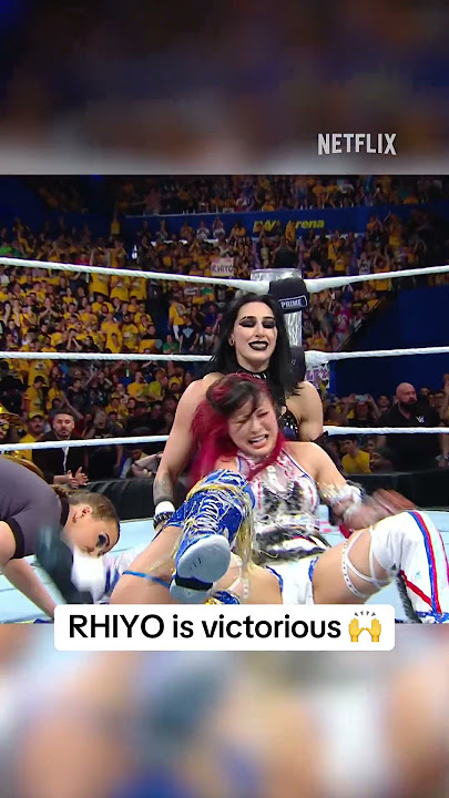Rhea Ripley and IYO SKY pick up the dub in Rhea's homecoming. #WWECrownJewel