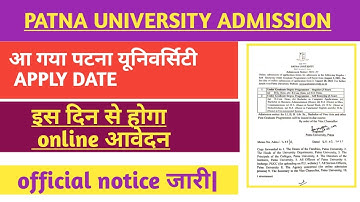 Patna university admission 2021 | Online application form 2021
