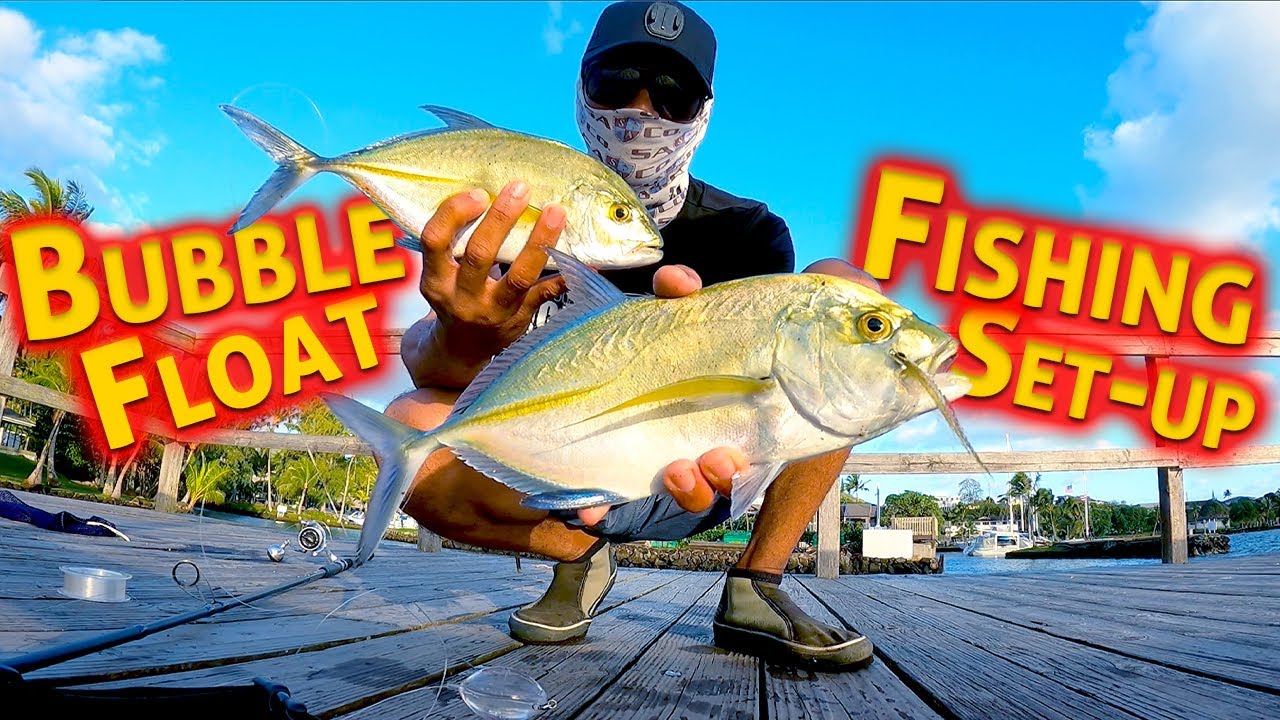 How to set-up a Bubble Float to a Fly  Bluefin Trevally Fishing Hawaii! 
