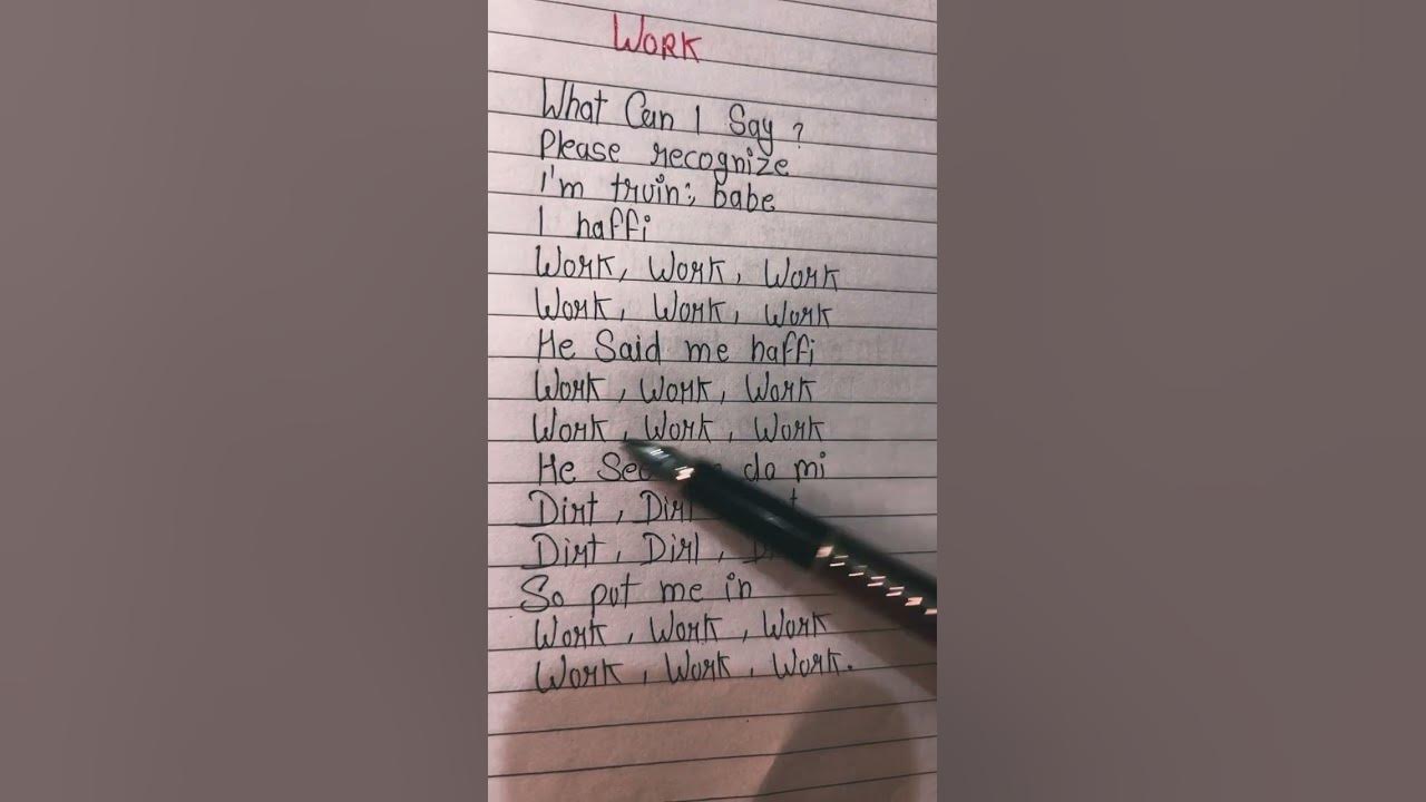 Rihanna Work song lyrics #rihanna #work #rihannasongs