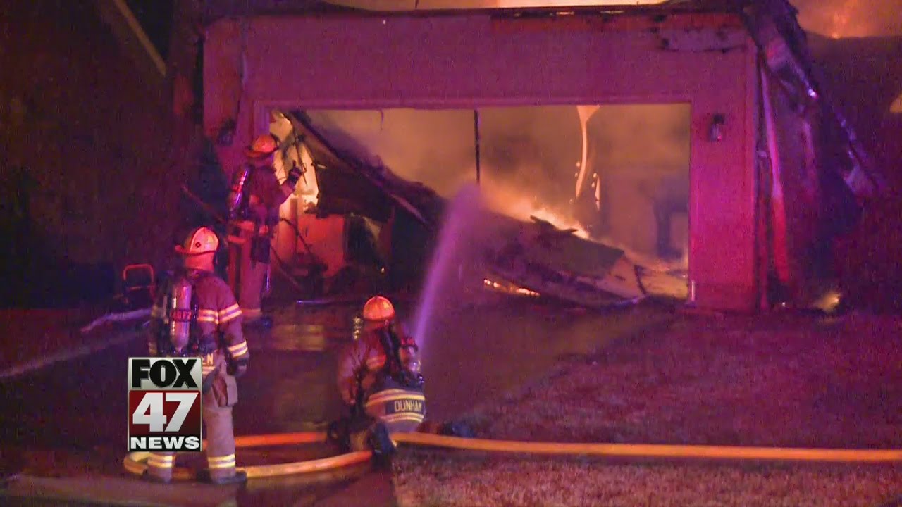Fire rips through home in Holt - YouTube