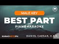Best Part - Daniel Caesar, H.E.R. (Male Key - Piano Karaoke)