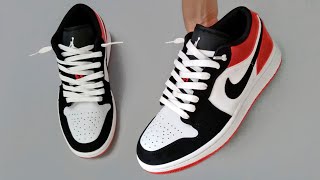 Nike Air Jordan 1 Low Loose Lacing | How to loosely lace Jordan 1