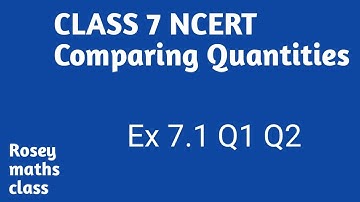 Class 7 Comparing Quantities/Ex 7.1 Q1 Q2/Converting Fractions and Decimals to percent #maths