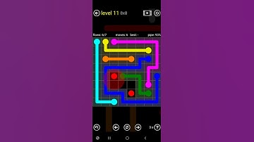 How To Solve Flow Free Regular Pack Level 11 8x8 Board Medium Walk Through Solution Walkthrough