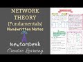Basics (Fundamentals) of Network Theory Handwritten 🖋️ Notes 📒 for BTech GATE/ESE/FE | Newton Desk
