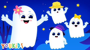 Five Little Ghosts | Halloween Song for Kids | YouKids Nursery Rhymes & Kids Songs