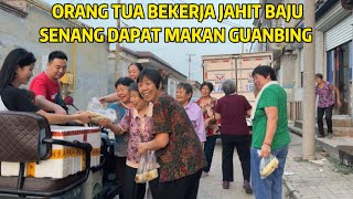 PAPA MAMA MERTUA SEMANGAT BIKIN GUANBING DAN KELILING 3 DESA UNTUK DI BAGIKAN