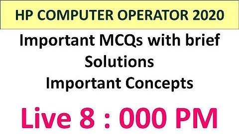 HPSSSB Computer Operator Important Mcqs With Complete SolutionComputer Important Question Lets Crack