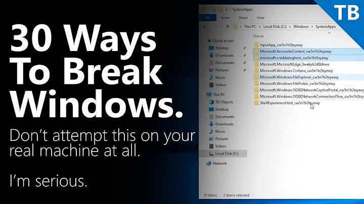 30 Ways to Break Windows