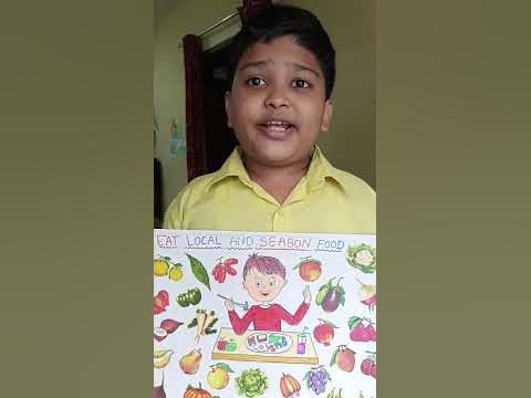 Eat Local and Seasonal Food Drawing | Painting | Poster - YouTube