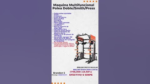 ¡Hazte con el gimnasio de tus sueños en casa, Maquinas Multifuncionales/Polea Doble/Smith Costa Rica
