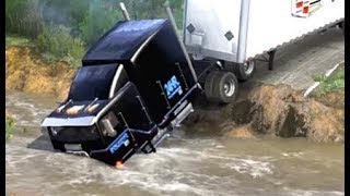 Biggest Industrial Giants Unleashed Heavy Equipment & Large Trucks Fails Dangerous Crossing River