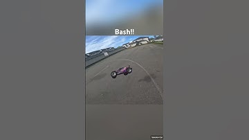 Bash Hard!! #rccar #traxxas #trending #rustler #jump #gopro #bashing