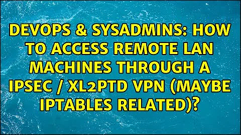 How to access remote lan machines through a ipsec / xl2ptd vpn (maybe iptables related)?