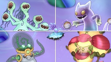 Plasma Islet - All Monster Sounds & Animations (My Singing Monsters)