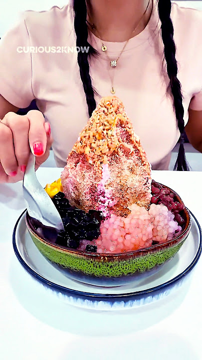 Warna-warni AIS KACANG 🍨 di Jalan Petaling Makanan Penutup Es ABC(Air Batu Campur) Favorit Malaysia! 🇲🇾
