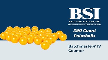 BATCHMASTER® IV COUNTER | Counting 390 count of Paintballs into Plastic Jars