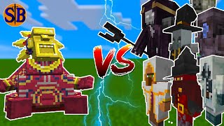 Barako the Sun Chief vs Iron spell and spellbook | Minecraft Mob Battle