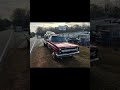 towing a mini car on a cold morning