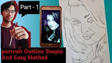 How to draw sketch of Aishwarya rai bachchan | Outline Tutorial (Part - 1) || #Rohitsaiart