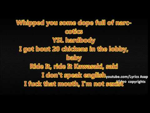 Young Thug -Again Feat Gucci Mane (Lyrics on SCREEN)