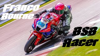 Franco Bourne Superbike Racer! First laps on the Honda Racing BSB Superbike at Cadwell Park Test