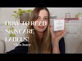 How to read skincare labels #cleanbeauty