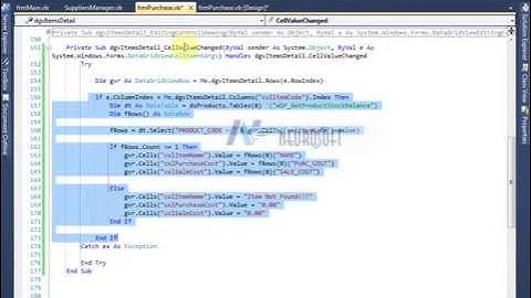 Batch6 # 041-Purchase Master-Detail, DataGridView Working Part 3