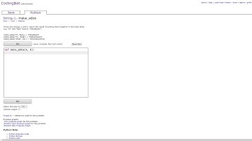 String-1 (make_abba) Python Tutorial || codingbat.com