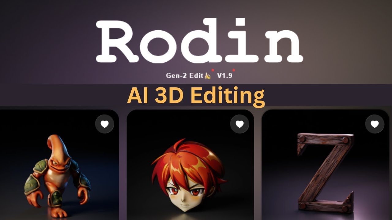 3D AI Editing is Here - Rodin Gen-2 Edit