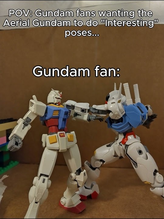 POV Gundam fans wanting the Aerial Gundam to do some 'Interesting' Poses...