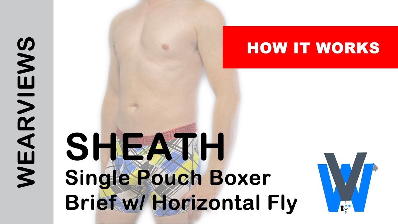 SHEATH Men's Single Pouch Boxer Brief w/ Horizontal Fly - How it works -  Wearviews 