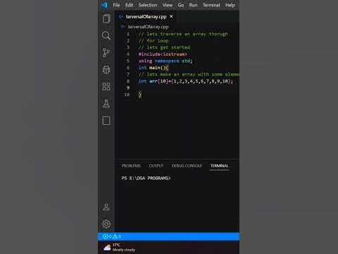 Traverse An Array Using For Loop in C++ Programming Language #Array # ...