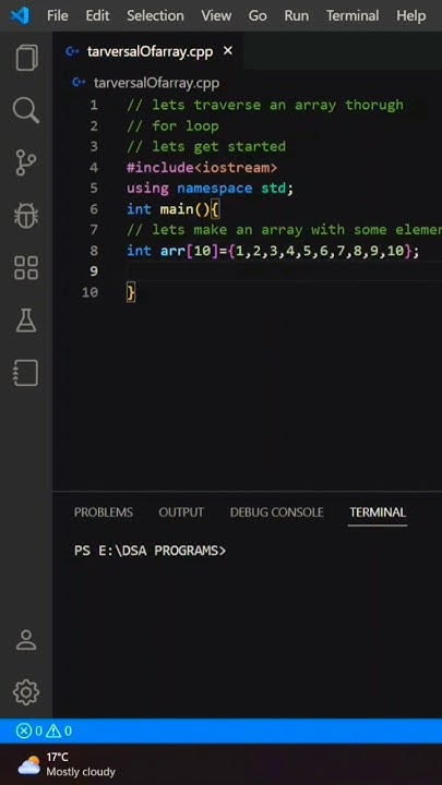 Traverse An Array Using For Loop in C++ Programming Language #Array # ...