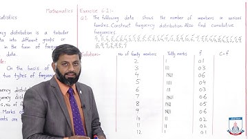 Class 10 - Mathematics - Chapter 6 - Lecture 1 Basic Statistics - Allied Schools