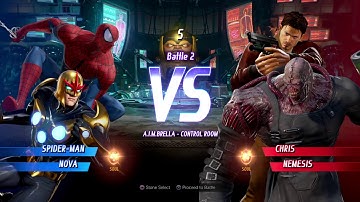 MARVEL VS. CAPCOM: INFINITE Spider-Man,Nova Gameplay In Arcade Mode