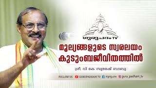 മൂല്യങ്ങളുടെ സ്വരലയം കുടുംബജീവിതത്തിൽ | V K Suresh Babu | Gurupadham TV