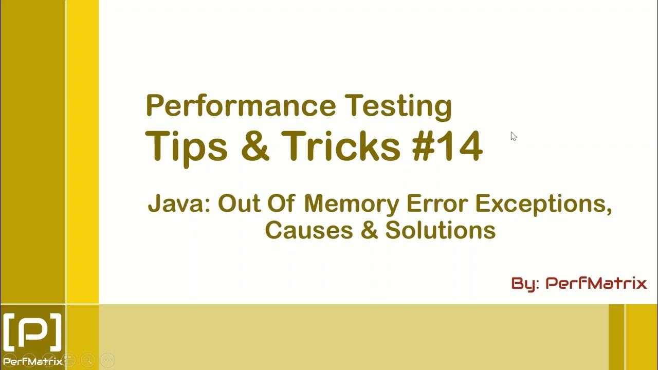 Performance Testing Tip 14 Java Out Of Memory Error Exceptions
