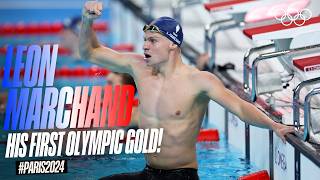 Leon Marchands First Olympic Gold Medal 🇫🇷 🥇