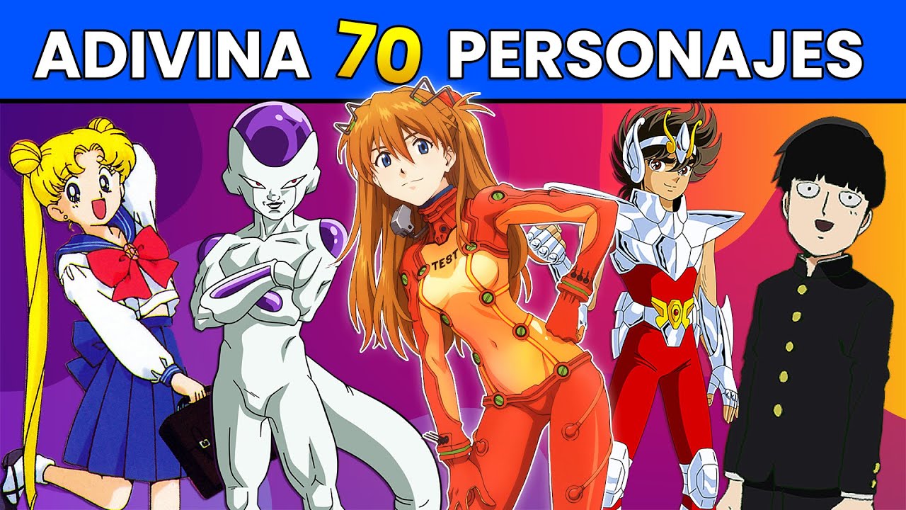 Adivina 70 Personajes de ANIME 🕹️😀 | Quiz de Anime | Adivina los Personajes ✅