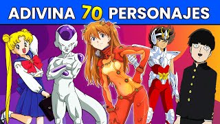 Adivina 70 Personajes de ANIME 🕹️😀 | Quiz de Anime | Adivina los Personajes ✅