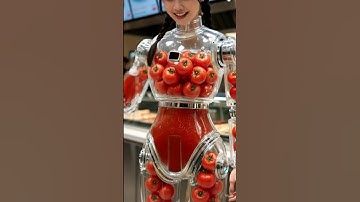 Delicious  tomato sauce🍅🍅Dispenser Robot  #futuristic #humanoid #AI #robot #science