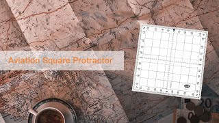 Square Aviation Protractor for Flying School Students