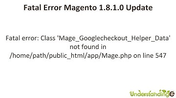 Fatal error: Class 