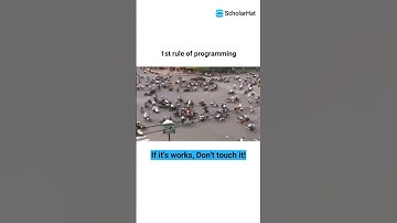 1st rule of programming: If it