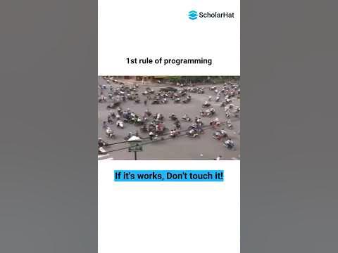 1st rule of programming: If it's works, Don't touch it! - YouTube
